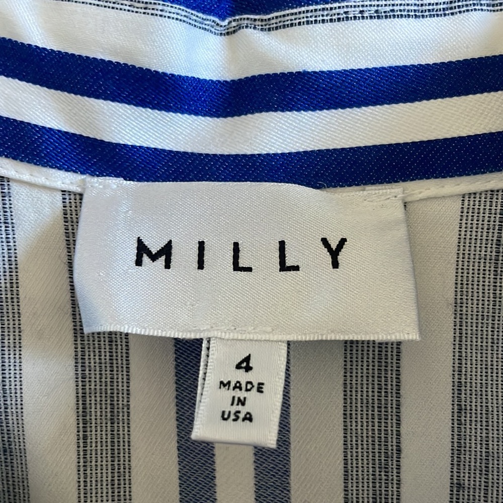 Milly Stripe Shirtdress Size 4 - Picture 10 of 13